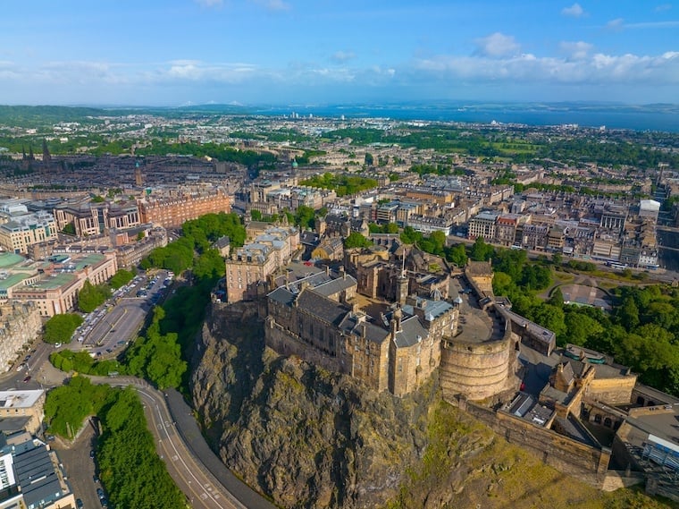 Edinburgh City From Castle