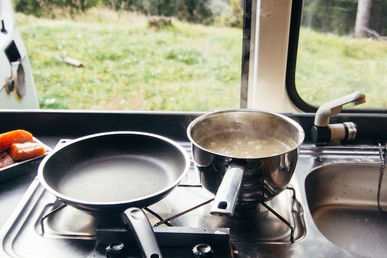 Soup cooking on stove