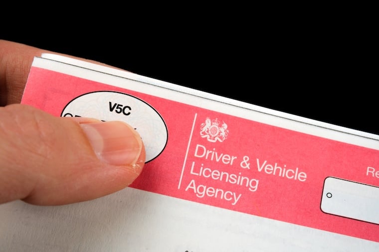 A DVLA V5C document